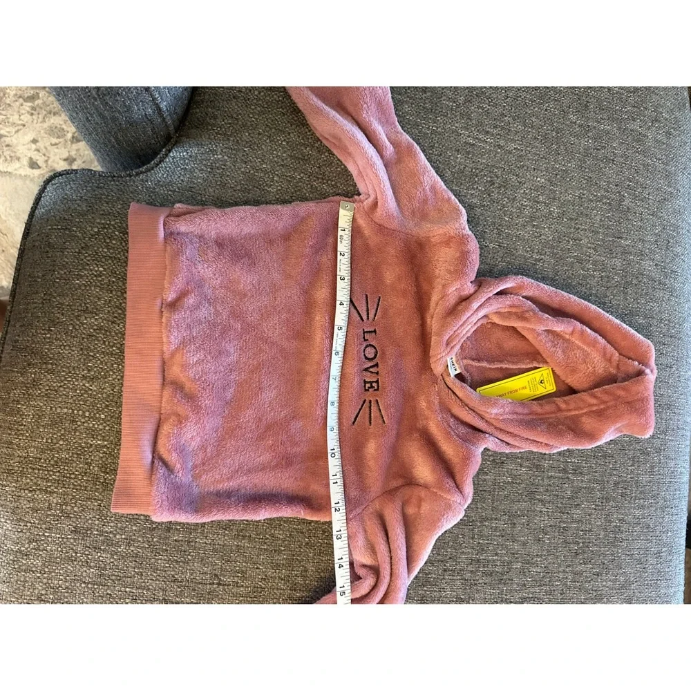 SHEIN Girls Fuzzy Hoodie Sweatshirt Pants Set Kids Loungewear Outfit 2-3 yr‎ NWT